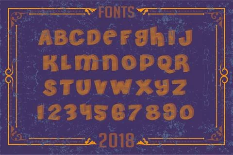 Fonts in attractive design Stock Illustration