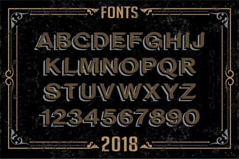 Fonts in attractive design Stock Illustration