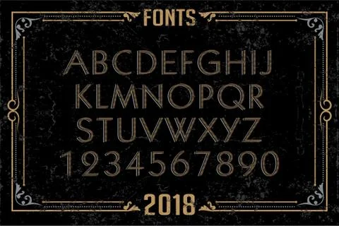 Fonts in attractive design Stock Illustration