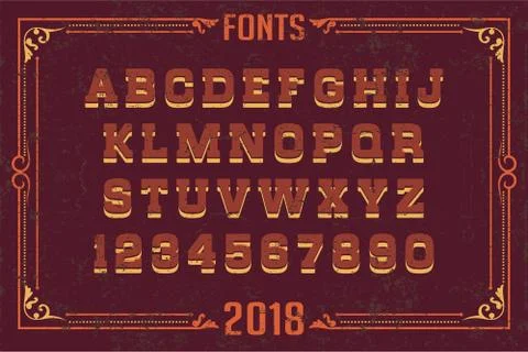 Fonts in attractive design Stock Illustration