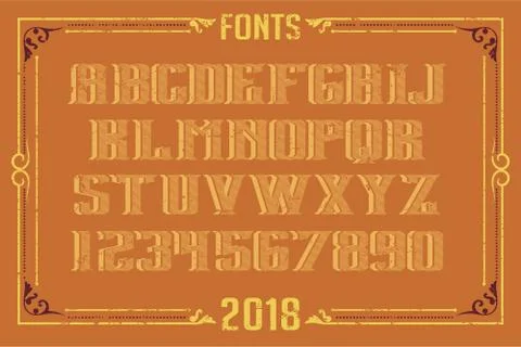 Fonts in attractive design Stock Illustration