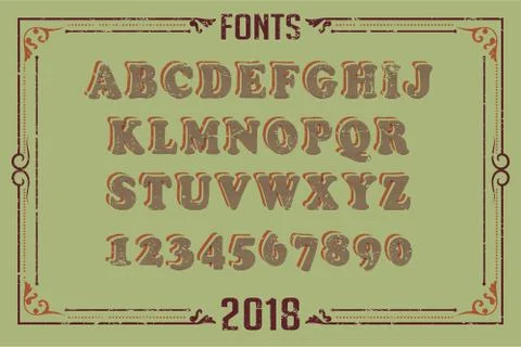 Fonts in attractive design Stock Illustration