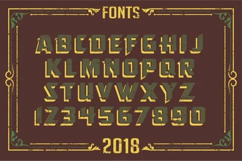 Fonts in attractive design Stock Illustration