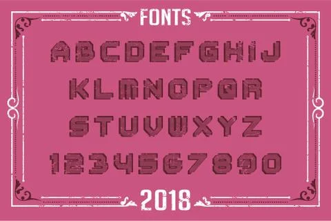 Fonts in attractive design Stock Illustration