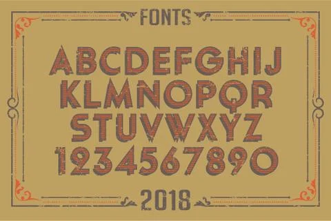 Fonts in attractive design Stock Illustration