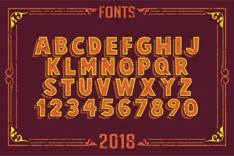 Fonts in attractive design Stock Illustration