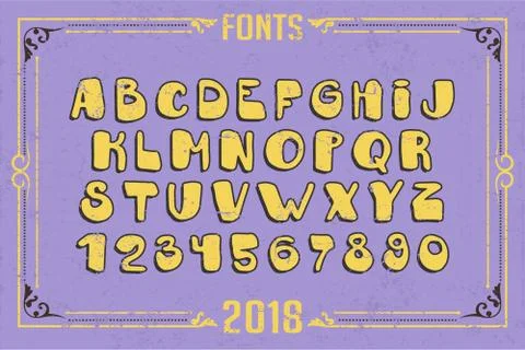 Fonts in attractive design Stock Illustration