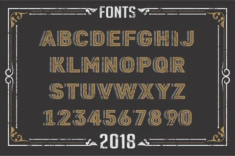 Fonts in attractive design Stock Illustration