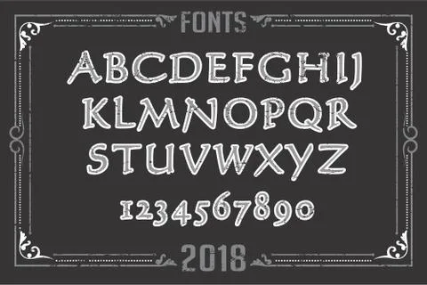 Fonts in attractive design Stock Illustration