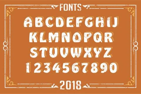 Fonts in attractive design Stock Illustration