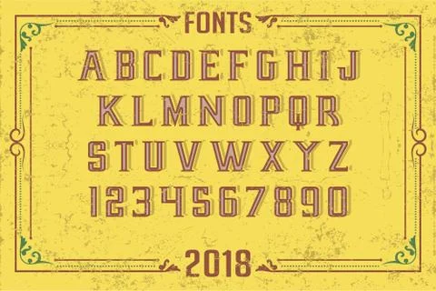 Fonts in attractive design Stock Illustration