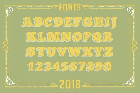 Fonts in attractive design Stock Illustration