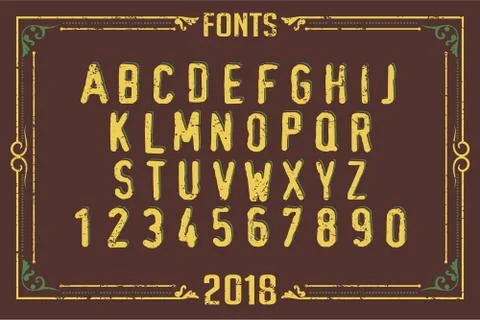 Fonts in attractive design Stock Illustration