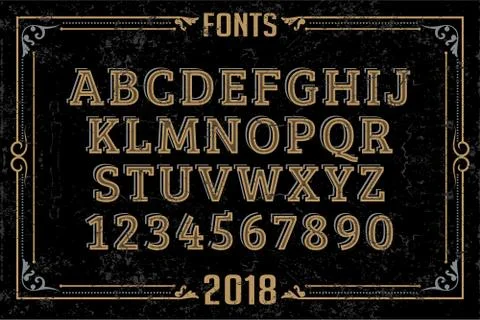 Fonts in attractive design Stock Illustration