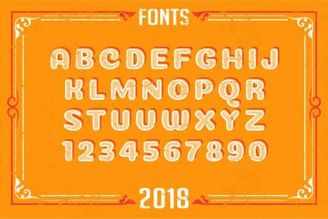 Fonts in attractive design Stock Illustration