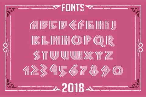 Fonts in attractive design Stock Illustration