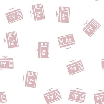 Fonts operating system glyph vector seamless pattern 库存插图