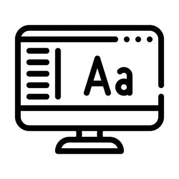 Fonts operating system line icon vector illustration Stock Illustration