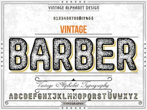 Font.Shadow Effect. alphabet.Typeface.Script.Handcrafted handwritten vector l 库存插图