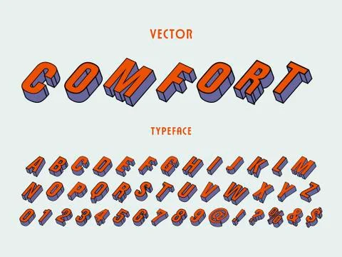 Font,typeface,alphabet,absract and modern vector design named comfort Stock Illustration