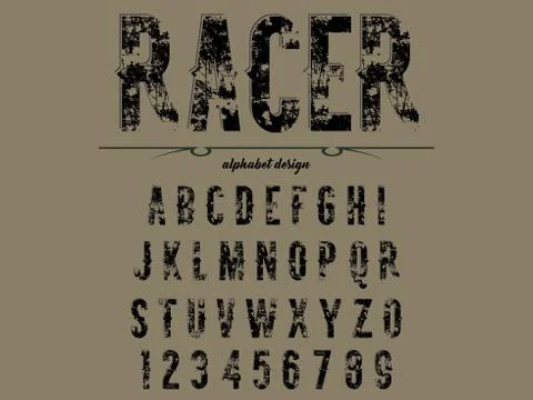 Font.Typeface.alphabet..Script.Shadow Effect.Handcrafted handwritten vector l Illustrazione stock
