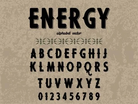 Font.Typeface.alphabet..Script.Shadow Effect.Handcrafted handwritten vector l Stock Illustration