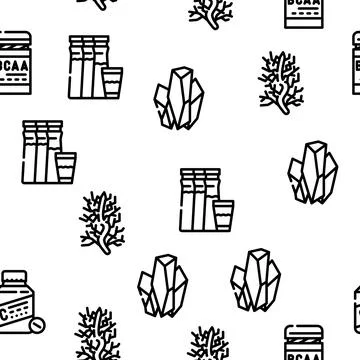 Food Additives Formula Vector Seamless Pattern Stock Illustration