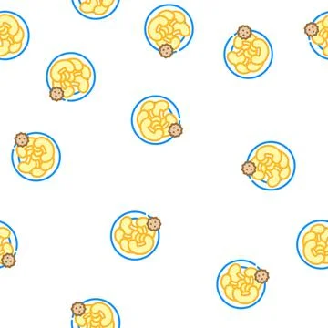 Food allergy vector seamless pattern flat Stock Illustration