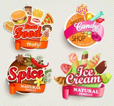 Food and drink elements. Stock Illustration