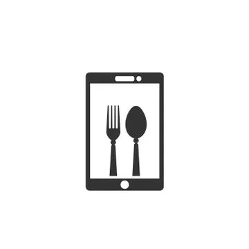 Food app icon vector Stock Illustration