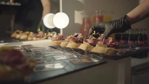 Food appetizer for party with friend	 Stock Footage 232812610