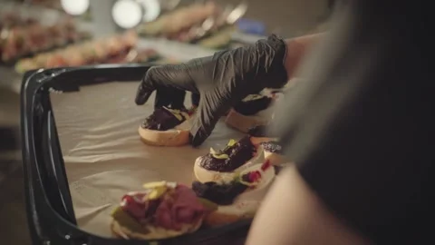 Food appetizer for party with friend	 Stock Footage 232812615