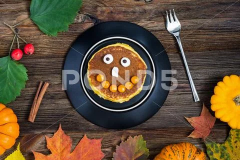 Food Art, Funny Face Pancake For Kids