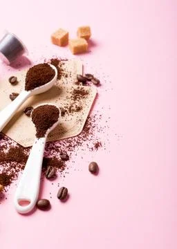 Food background with assorted coffee Stock Photos