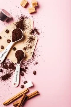 Food background with assorted coffee Stock Photos