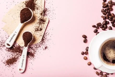 Food background with assorted coffee Stock Photos