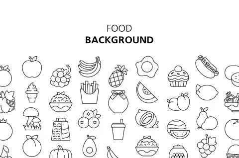 Food background Stock Illustration