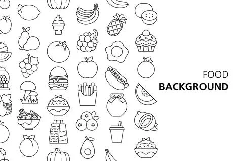 Food background Stock Illustration