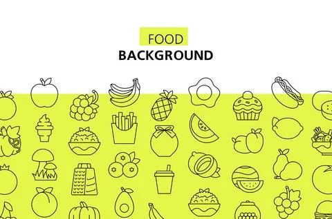 Food background Stock Illustration