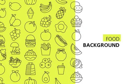 Food background Stock Illustration