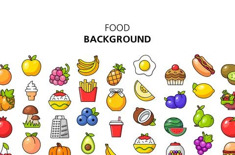 Food background Stock Illustration