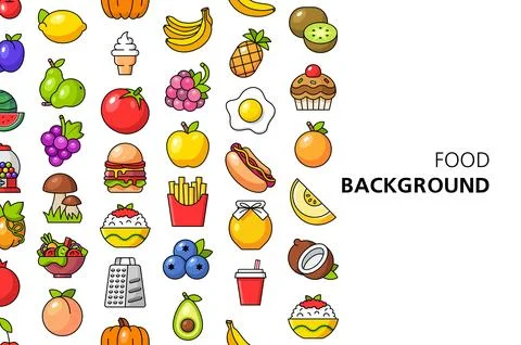 Food background Stock Illustration