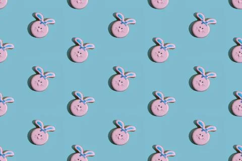Food background seamless pattern bunny bakery Stockfoto's