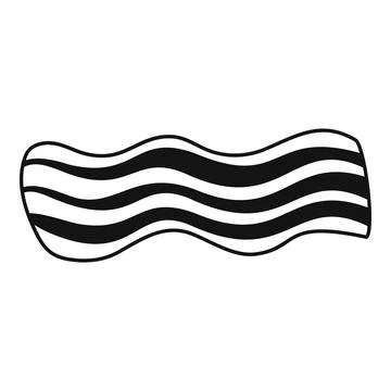 Food bacon icon simple vector. Slice meat Illustrazione stock