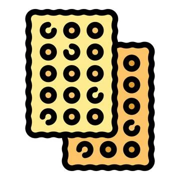 Food biscuit icon vector flat 스톡 일러스트