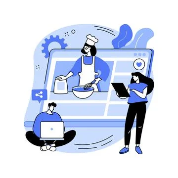 Food blogging abstract concept vector illustration. Stock Illustration