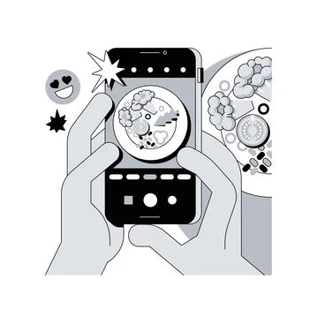 Food blogging abstract concept vector illustration. Stock Illustration