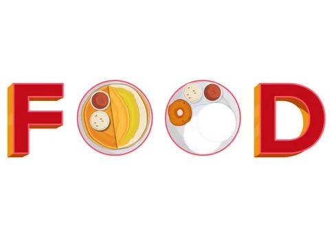 Food Board Illustration Stock Illustration