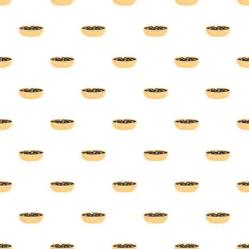 Food bowls seamless pattern vector background Illustrazione stock