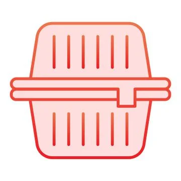 Food box flat icon. Kitchenware preserving container, meal tank. Plastic Stock Illustration